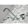 thumbnail image 4 of Kingston Brass KS8021DKL Kaiser Two-Handle Wall Mount Roman Tub Faucet, Polished Chrome, 4 of 5