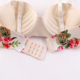 thumbnail image 4 of Sujetador sin costuras con estampado floral para mujer, lencería sexy, sujetador push up floral, ropa interior ajustable de una pieza, 4 of 5