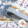 thumbnail image 5 of Wondo Moroccan Vintage Trellis Area Rug - Machine Washable Non-Slip Low-Profile 5x8 Floor Carpet for Living Room, Bedroom, Dining Room, Office & Nursery, Blue, 5 of 9