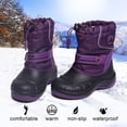 thumbnail image 2 of Nova Utopia Boys Girls Snow Boots NFWB12 DarkPurple 13, 2 of 5