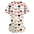 thumbnail image 4 of LHVUOA Valentine's Day Scrubs for Women Plus Size Short Sleeve Working Uniform 2024 New Color Medical Plus Size Scrub T Shirts, 4 of 4
