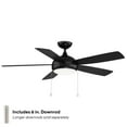 thumbnail image 2 of Disc II 5-Blade Energy Star Pull Chain Memory Ceiling Fan 52in Matte Black with 3000K Dimmable LED Light Kit, 2 of 6