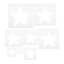 PBPBOX 8pcs Painting Stencils White Reusable For Crafting All Skill Levels Decoration