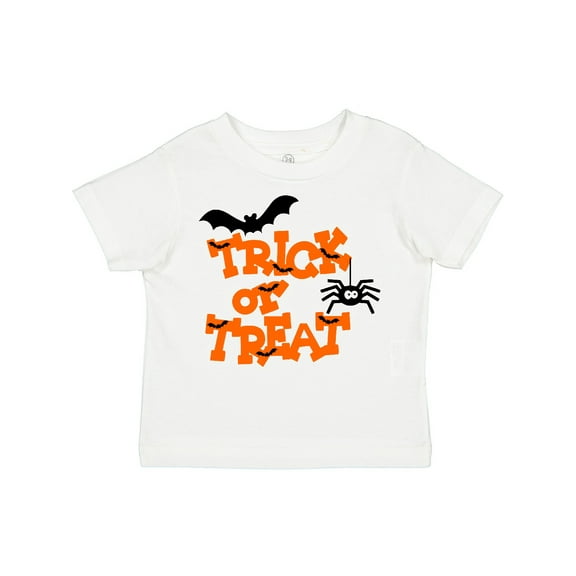 Inktastic Halloween Trick-or-treat with Spider and Bats Boys or Girls Toddler T-Shirt