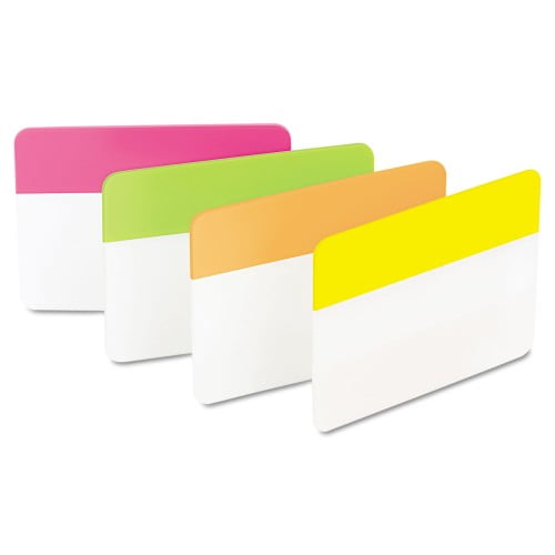 New Post-it 2' and 3' Tabs, 1/5-Cut Tabs, Assorted Brights, 2' Wide, 24/Pack,Each