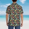 thumbnail image 6 of Xecao Daisies Flowers print Hawaiian shirt - a stylish short-sleeve button-down for men, perfect for casual beach and tropical outings., 6 of 9