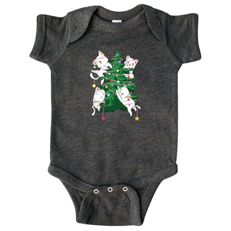 

Inktastic Kawaii Cats Christmas Tree Gift Baby Boy or Baby Girl Bodysuit