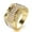 Gold, variant on Titanium Mens Luxury Engagement Ring Comfort Fit Band Statement CZ Jewelry With White Gift Box Packaging