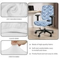 thumbnail image 3 of FKELYI Office Chair Slipcovers with 2 Pcs Stretchable Armrest Covers for Armchair Blue Butterfly Print Soft Breathable Swivel Computer Chair Protector Home Office Decor, 3 of 7