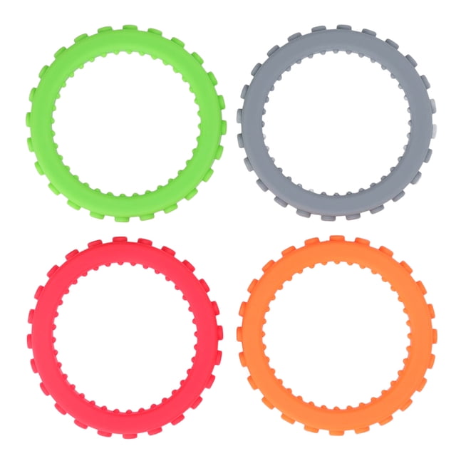 4 pulseras de silicona para mordedores de bebé, refrigerables, resistentes al calor, para aliviar las encías.