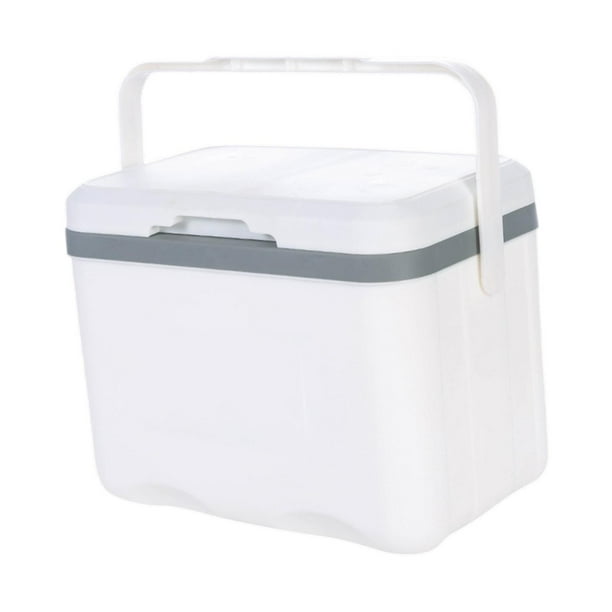 Nevera portátil hermética de 6 l para alimentos congelados y calientes, ideal para picnics, playa y exteriores. Blanco