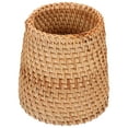 thumbnail image 3 of Cestas para plantas de interior, decoración de mesa de madera, tubo de almacenamiento de ratán, jarrón rústico, soporte para flores tejido, contenedor de mimbre, 3 of 5