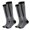 Striped, variant on 2 Pairs Zipper Copper Compression Socks for Women & Men Circulation 15-20 mmHg is Best Support for Athletic Running Cycling, Nursing, Travel