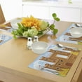thumbnail image 4 of Ambesonne Video Game Place Mats Set of 4, Castle Leisure Hobby, Standard Size, Pale Caramel Blue, 4 of 6