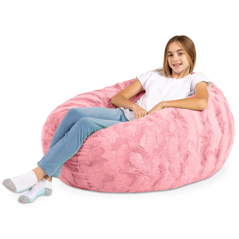 Jaxx Cocoon 4 Foot Kids Bean Bag Chair and Crash Pad - Faux Fur Jaxx Cocoon 4 Foot Kids Bean Bag Chair and Crash Pad - Faux Fur