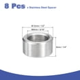 thumbnail image 2 of 8 Pcs Entretoises en Acier Inoxydable 304 1/2 Pouces OD x 5/16 Pouces ID x 1/4 Pouces Longueur(12x8x6mm) Vis Support de Bague Finition Simple Non Filetée Entretoises Rondes en Métal pour Vis M3 Boulons et Tringles, Argent, 2 of 6