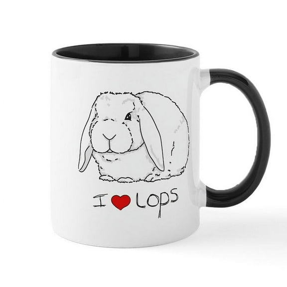 CafePress - I Love Lops 2 Mug - 11 oz Ceramic Mug - Novelty Coffee Tea Cup
