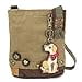 thumbnail image 3 of Chala Womens' Canvas Patch Crossbody Handbag"Yellow Lab" - Olive, 3 of 3
