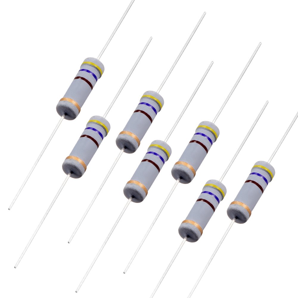 50pcs 3W 470 Ohm Carbon Film Resistor 5% Tolerance 4 Color Bands ...