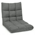thumbnail image 1 of Costway Adjustable 14-Position Floor Chair Folding Lazy Gaming Sofa Lounge Chair Gray, 1 of 10