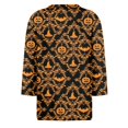 thumbnail image 5 of Womens Halloween Tshirts 3/4 Sleeve Ghost Pumpkin Print Crewneck Loose Casual Tops, 5 of 5