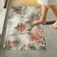 thumbnail image 2 of Yayeee Bath Rug for Bathroom Floor Non Slip Contour Fluffy Soft Absorbent Mat, 20"x24", Red Mountain Pattern, 2 of 7