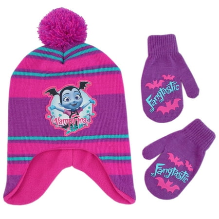 Disney Vampirina Hat and Mittens Cold Weather Set, Toddler Girls, Age (Best Cold Weather Clothing Brands)