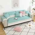 thumbnail image 1 of 1pc Luxurious Feather Embroidery Quilted Sofa Cover - Protects and Enhances the Look of Your Couch, 1 of 5