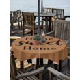 thumbnail image 3 of Outdoor Tablecloth with Umbrella Hole Zipper Brown Sweet Home Round Tablecloth 60" Waterproof Outside Table Cloth Modern Art Black Beige Checkered Patio Table Cover Tablecloths for Picnic Party, 3 of 8