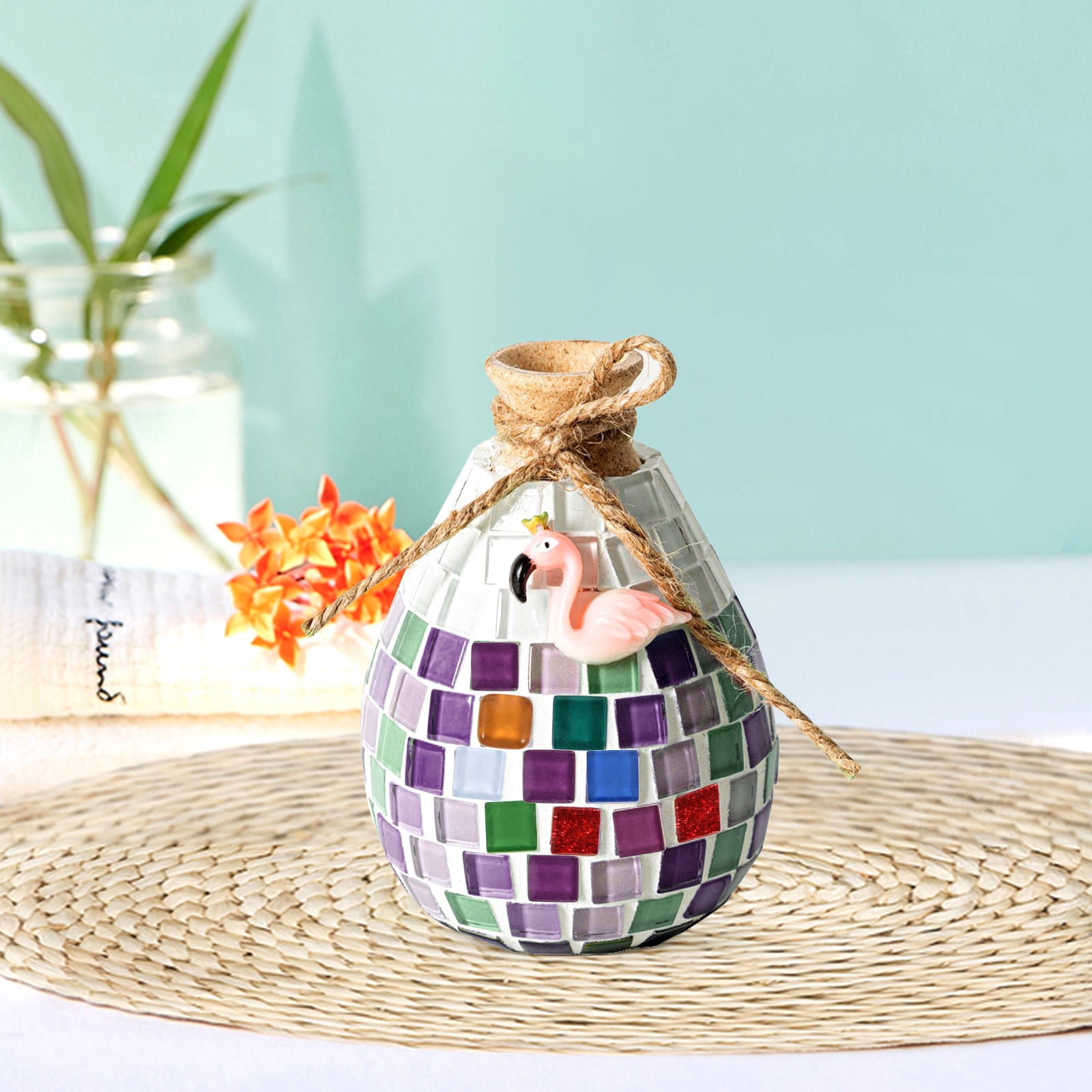 WHAMVOX  Flowerpot DIY Mosaic Tile Stones Tiles for Crafts Bulk Self