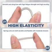 Compression Spring 10 mm OD 0.5 mm Wire 50 mm Free Length Extension Spring for DIY Projects (Silver Tone, Pack of 10)