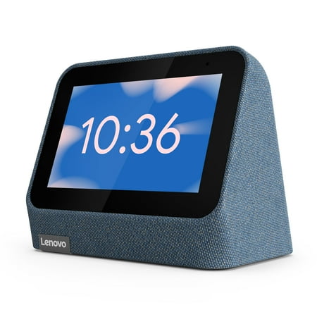 Lenovo - Smart Clock (2nd Gen) 4" Smart Display with Google Assistant - Abyss Blue