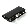 thumbnail image 6 of SaniMore iPhone 14 Pro Max 6.7" 2022 Case with Wrist Strap 2 in 1 Zipper Wallet [Card Slots] Premium PU Leather Skin [Retro Durable] Shockproof Anti-scratch Kickstand Business Cover, Black, 6 of 8