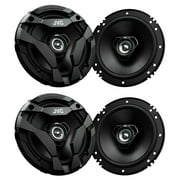 JVC CS-J620 6.5" 300W 2-Way Coaxial Car Audio Speakers 300W Peak Power Black - 4 Items