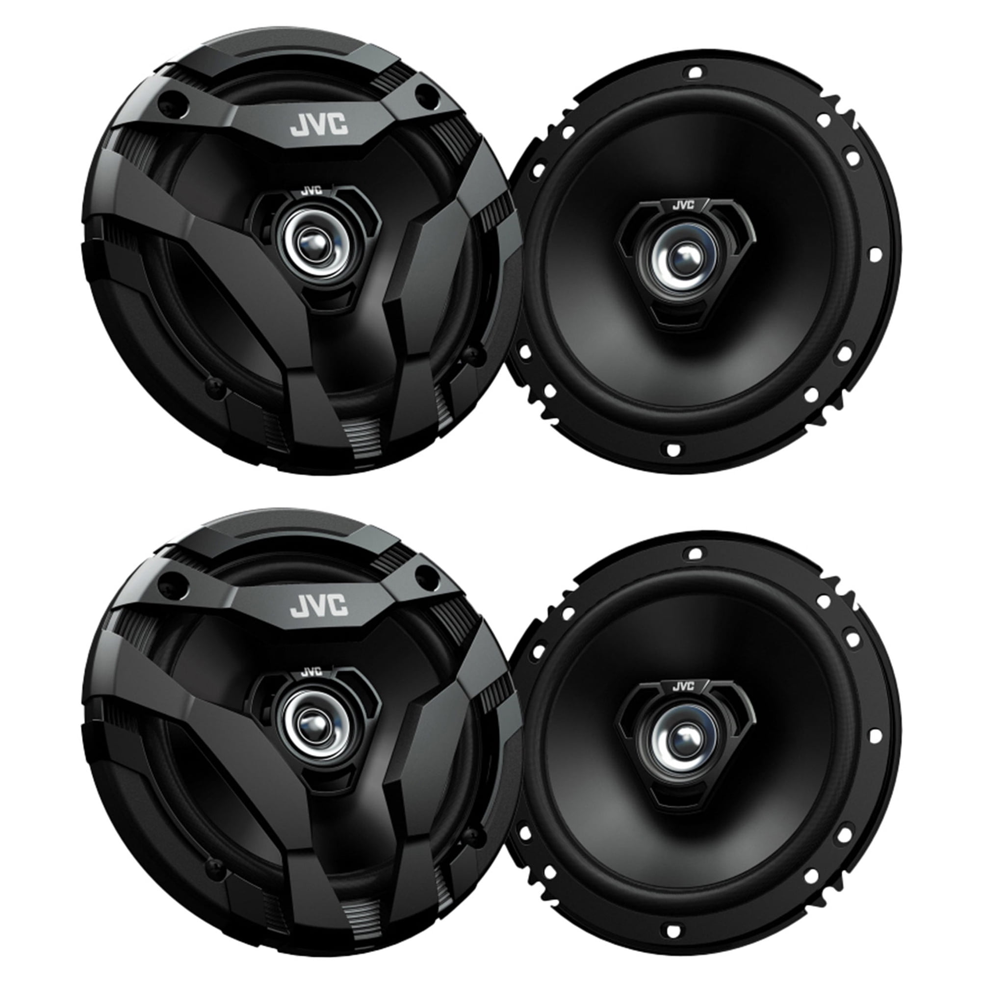 JVC CS-J620 6.5" 300W 2-Way Coaxial Car Audio Speakers 300W Peak Power Black - 4 Items