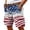 Navy, variant on Men's Patriotic Cargo Shorts With In God We Trust And Cross Print Featuring Statue Of Liberty Graphic And American Flag Pattern Complexion XL
