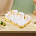 thumbnail image 6 of Fiocias Dried Fruit Plate Candy Plate 3 Compartments Easy to Clean Reusable Platter Food Clear, 6 of 9
