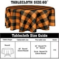 thumbnail image 2 of Halloween Tablecloth Round 60 Inch Black Orange Buffalo Plaid Round Table Cloth Autumn Thanksgiving Plaid Table Cloth Fall Autumn Table Covers for Kitchen Dining Room Holiday Party Picnic Decorations, 2 of 6
