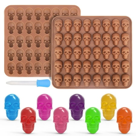 

Silicone Candy Molds Jelly Pudding Mould Mini Chocolate Molds With 1 Dropper For Halloween Candy Chocolate