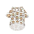 thumbnail image 4 of Dog Shirt Pet Sweater Lightweight Cartoon Animal Print Puppy Pullover Breathable Soft Pet Apparel for Small Medium Dogs Cats Light Brown All Season Pet T Shirt 1 Pack, 4 of 6