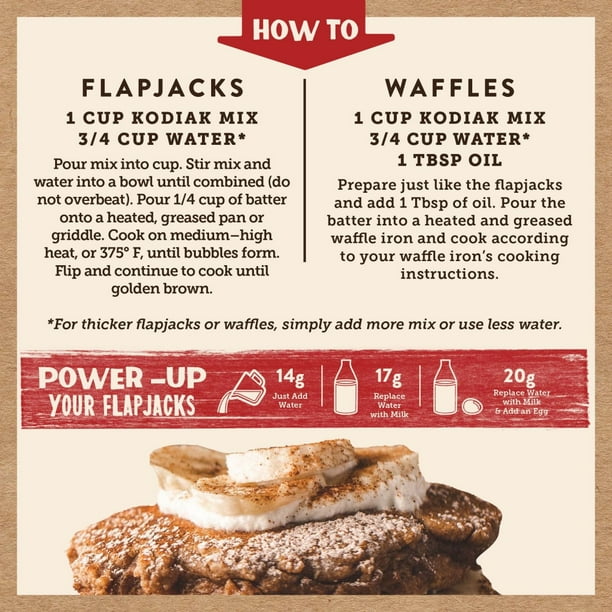 Kodiak Protein-Packed Power Cakes Cinnamon Oat Pancake and Waffle