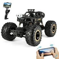 1:16 Scale Remote Control Car with 1080P FPV Camera for Kids, Anpro 2.4GHz Off-Road High Speed Remote Control Monster Truck for Kids Adults, 2 Batteries, Black