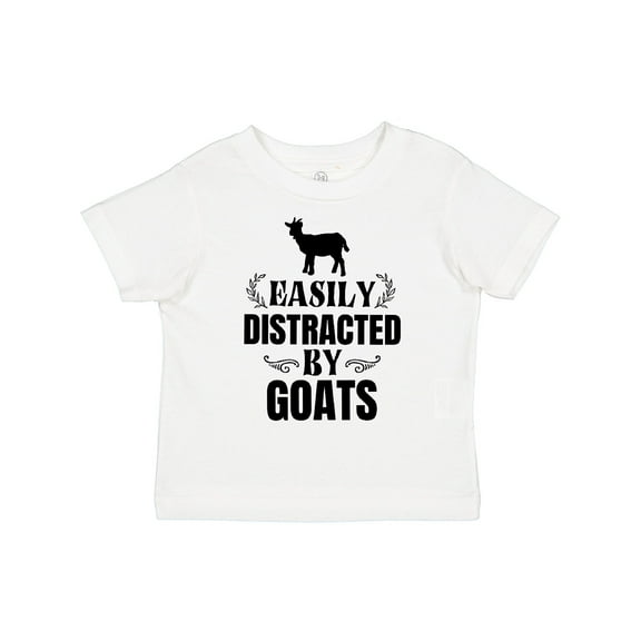 Inktastic Easily Distracted by Goats Boys or Girls Toddler T-Shirt