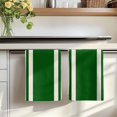 thumbnail image 7 of Green Vintage Kitchen Towels Set of 3, Geometric Stripes Simple Lines Absorbent Dish Towels for Kitchen, Microfiber Hand Towel, Quick Drying Tea Towel for Cleaning Decorative Dishcloths, 7 of 7