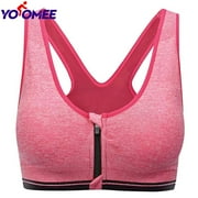 New Women Sports Bra Plus Saiz Zips Sports Bra Breathable For Training Fitness Exercise Running Gym Yoga Fitness
