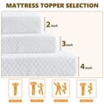 thumbnail image 3 of CONCETTA 3 inch Queen Gel Memory Foam Mattress Topper Queen Size, Bed Topper with Removable Soft Cover, White, 3 of 7