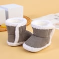 thumbnail image 4 of Ketyyh-chn99 Baby Boy Girl Winter Boots Fall Shoes Unisex Baby Cotton Booties Non-Slip Sole for Toddler Boys Girls Winter Warm Fleece Cozy Socks Shoes Grey,4.5, 4 of 5
