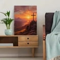 thumbnail image 5 of Qisvanset Christian Cross Sunset Religious Canvas Wall Art 15.75x11.81 INCHES, 5 of 8