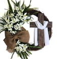 thumbnail image 1 of fastboy Doorstep Wreath Exquisite Fabric Wreath For Pleasant Party Atmosphere Made Of Rattan Easter Wreath type+1 40cm, 1 of 5