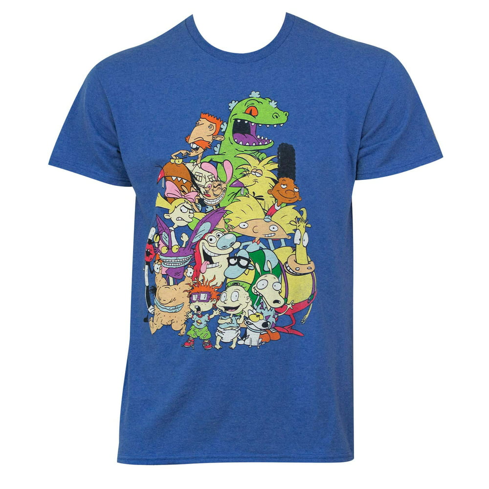 Nickelodeon - Nicktoons Men's Blue Characters T-Shirt-Small - Walmart ...